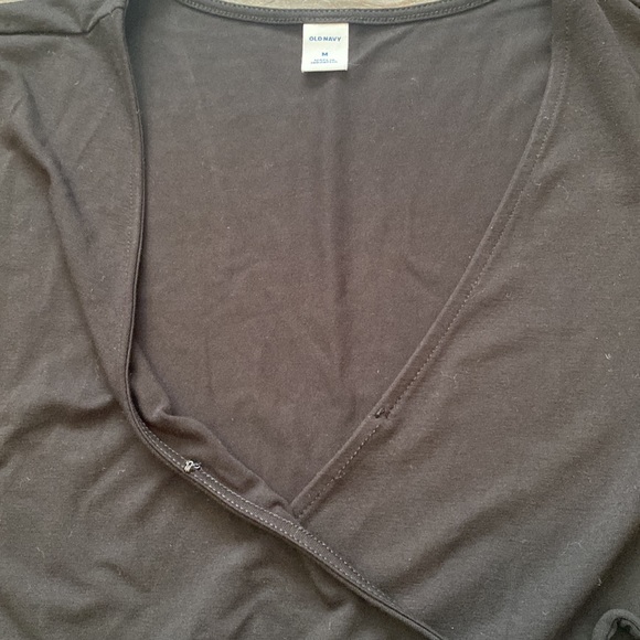 Old Navy Black Midi Wrap Dress - Picture 7 of 7